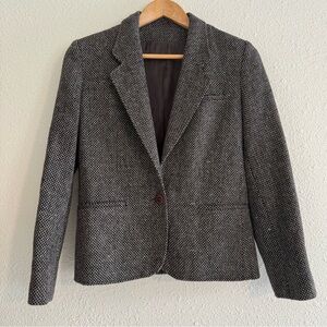 Vintage Silver Unicorn Wool Blend Blazer